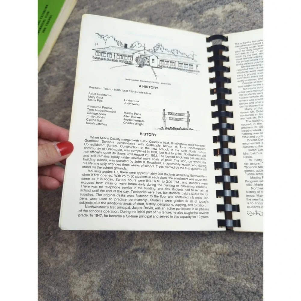 Northwestern Elementary Alpharetta, GA Cookbook Vtg‎ 1991 Crabapple Community